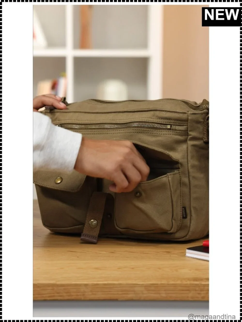 Canvas Messenger Bag Vintage Crossbody Shoulder Satchel Men